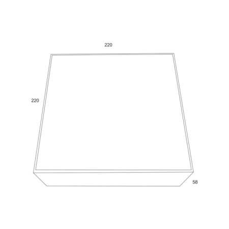 Technical C067Cl-L27W4K, LED, 26W, 22x22x5.8 cm, 2500lm, white color, white-3