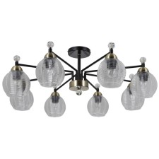 Ceiling light Gerhort G11090/8MBK+BRS CL, 8x40W, E27, 28x82x82 cm, bronze color