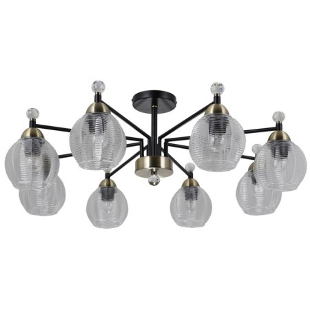 Ceiling light Gerhort G11090/8MBK+BRS CL, 8x40W, E27, 28x82x82 cm, bronze color
