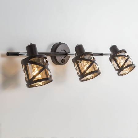 Sconces Citilux "Hesse" CL536635, 53x10 cm, 3x60W, E14, brown color-5