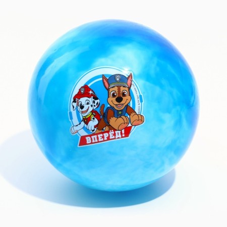 Children's ball PAW PATROL "Forward", 16 cm, 50 g, marble, mix-3