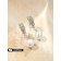 Earrings with pearls "Grace" path, white color in silver