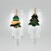 New Year's jewelry for glasses with predictions, Christmas trees, 4.2 x 5 cm, 6 pcs.