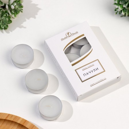 A set of candles of tea flavored "patchouli", 6 pcs, 12 g