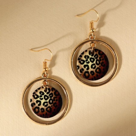 Earrings with rings "just be the queen"