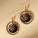 Earrings with rings "just be the queen"