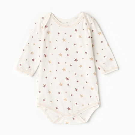 Body baby with a long sleeve, the color is white/stars, height 80