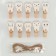 Decorative clothespins with a rope for the suspension "teeth" set 10 pcs. - 1.5 × 12 × 14 cm