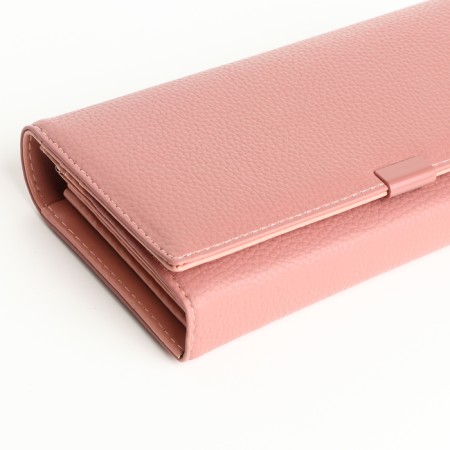 Women's wallet on magnets, pink color-2