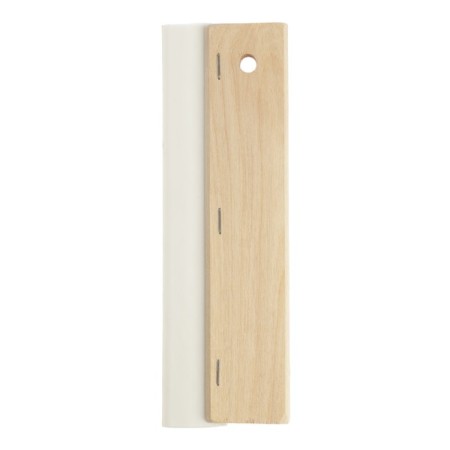 Rubber tundra spatula, white, with a wooden handle, 200 mm-1