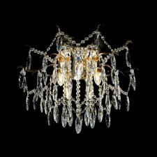 Crystal Crystal Economic light 15544/5+5FGD+CL WTLED, 5x40W, E14, 35x53x53 cm, Golden color