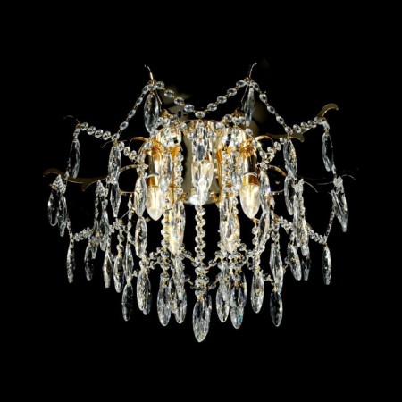 Crystal Crystal Economic light 15544/5+5FGD+CL WTLED, 5x40W, E14, 35x53x53 cm, Golden color