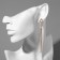 Hanging earrings with the ode "Odyssey" Ellipse, the color is white in gold