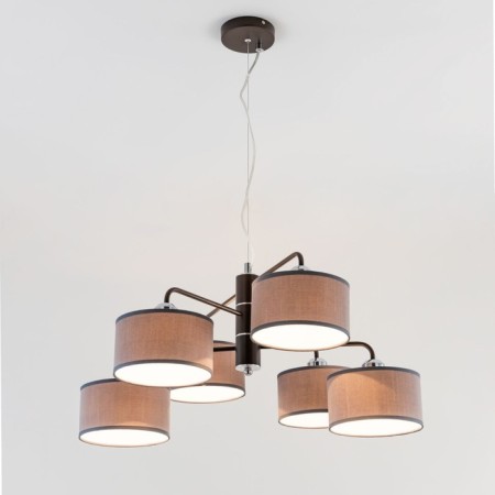 Suspended chandelier Citilux "Form" CL428261, 6x60W, E27, brown color-1