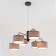 Suspended chandelier Citilux "Form" CL428261, 6x60W, E27, brown color