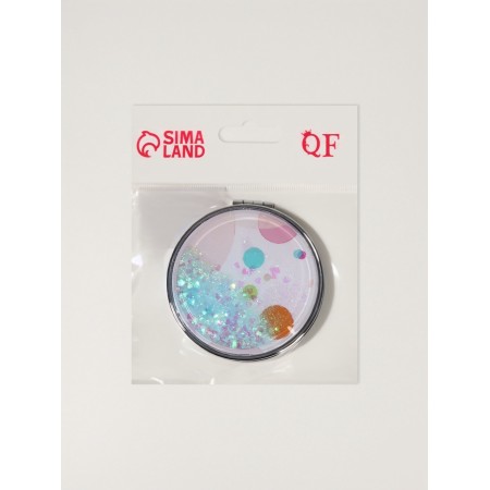 Folding mirror “circles”, d = 7.2 cm, with an increase, the color of mix-6