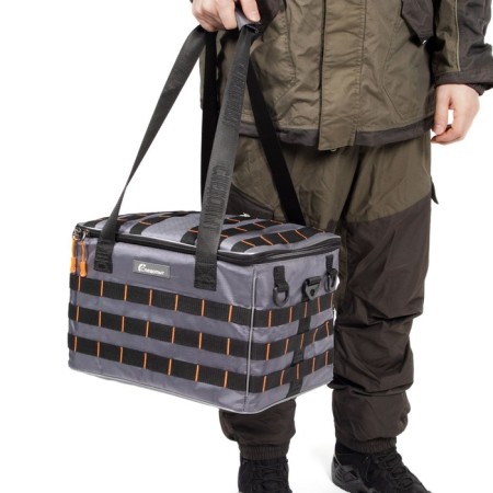 Bag Fisheries Running Base Lure Bag XL, 38x26x25 cm, color gray + 5 boxes Luno 28-8