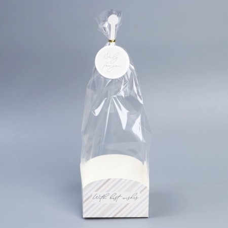 Gift package with a box, packaging, “with the best wishes”, 12 x 12 x 40 cm-1