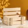Kashpo wooden rack 24.5x16.5x19.5 cm natural