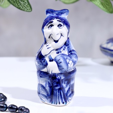 Souvenir "Baba Yaga", 12x6 cm, gzhel-1