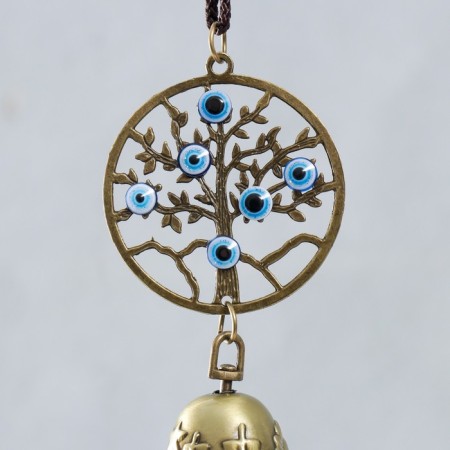Music of wind metal "Tree" from the evil eye 5 bells 38 cm-1