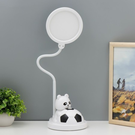 Table lamp "Bear with the ball" LED black and white 14x15x48 cm Risalux-5