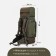 Tourist backpack, TAIF, 80 liters, cord department, external pocket, 2 side pockets, olive color