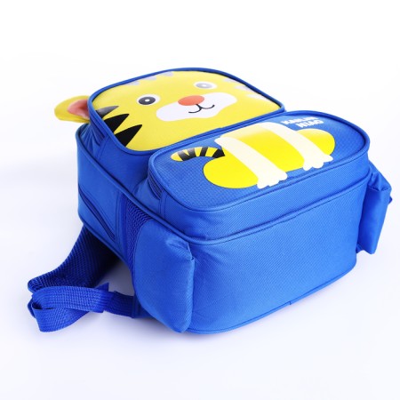 Baby backpack on lightning, 2 outer pockets, blue/yellow color-3