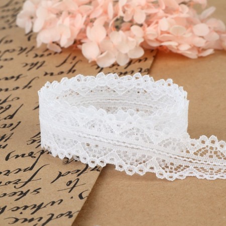 Capricon lace, 25 mm × 10 ± 1 m, white color-2