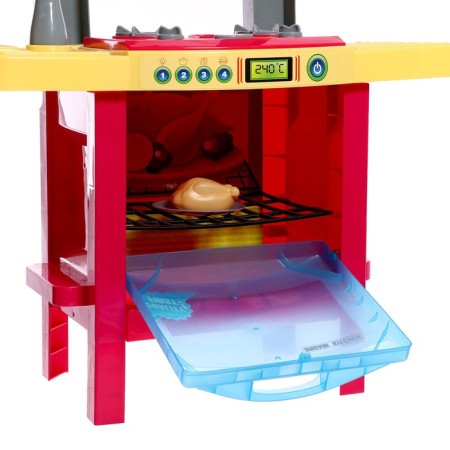 Game set "Dream kitchen" with dishes and products, light, sound, works from batteries-9