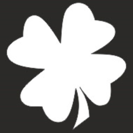 Sticker Gliteer Thermo Plotter, SkyWay "Clover", 50x50 mm, silver color