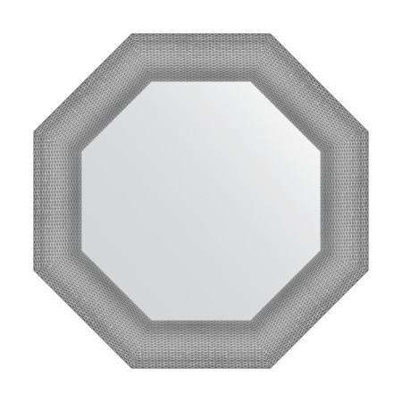 Mirror in the baguette frame, silver chain mail 88 mm, 61x61 cm
