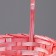 Wicker basket 19x19/32 cm, coral, bamboo