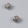 Bead for creativity Metal "Sea bottom with shells" silver 0.9x1.1 cm