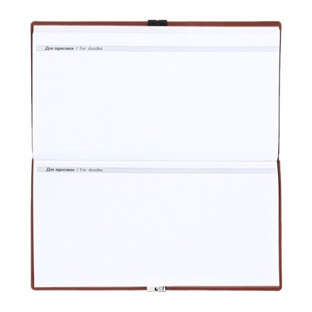 The weekly dated 2025, Escalada, 175 x 95 mm, soft cover with artificial leather, 64 sheets, pancake embossing, block 70, brown-15