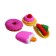 A set of curly erasers "Desserts", 4 pieces, in a package in zip-cholonia, mix (barcode on a piece)