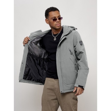 Sports male jacket, size 52, gray color-9