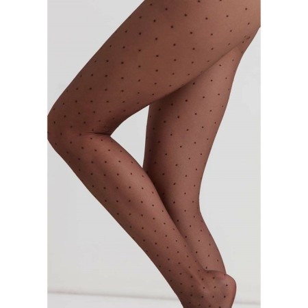Women's tights Fantasy Dots, size 4, chocolate color-2
