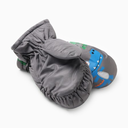 Winter children's mittens minku, gray color, 18cm-1