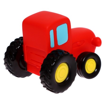 The bath toy "Blue Tractor", red color, 10 cm-2