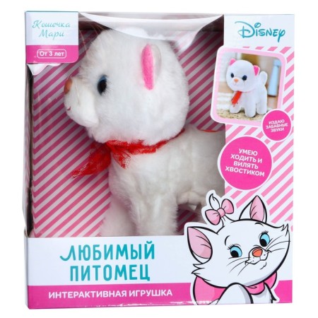 Interactive toy "Favorite pet: a cat Marie", sound, walks, disney, white color-7