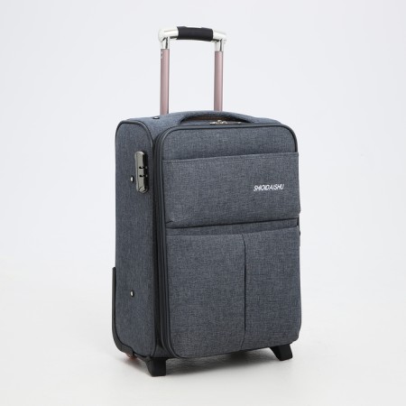 Small 20 suitcase, a lightning department, code lock, 3 wheels, 2 outer pockets, color gray color-1