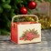 Kashpo wooden "Christmas tree garland", handle- cord, 12.5x10.5x9.5cm