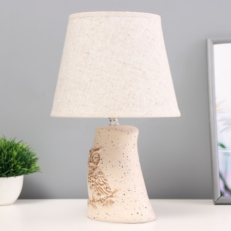E14 40W Beige 20x20x32cm table lamp "Owl"-2
