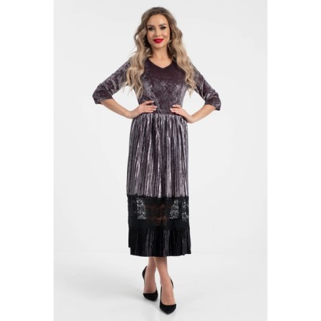 Women's dress, size 42, gray color-3