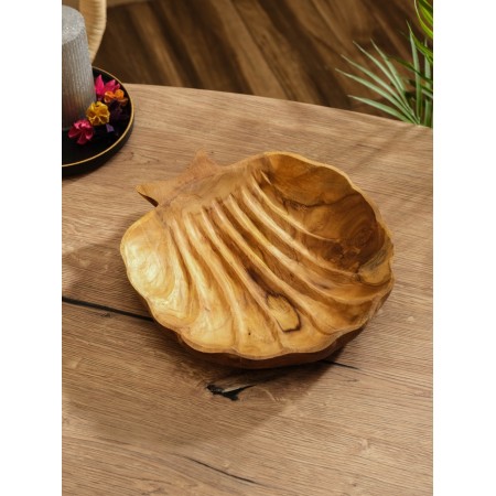 Board "Sea sink" Jati tree, 25x25x5 cm, col. brown-1