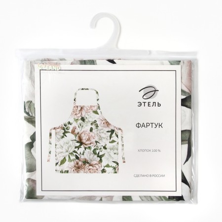 Apron Ethel "Peonies" 60x70 cm, 100% HL, sarzha 190 g/m2-8