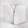 Set 2 subjects: earrings, pendant "Elegance" burn, white color in pink gold, 42 cm
