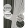 Set of curtains "Canvas", size 200x250 cm, 2 pcs, gray color, asphalt