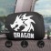 Caps for the headrest dragon, black, set 2 pcs